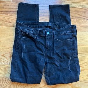 Vince black distressed skinny jeans size 29